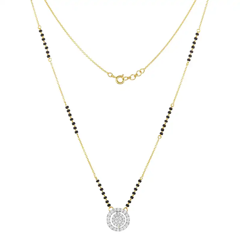 18K White and Yellow Gold and Diamond Mangalsutra